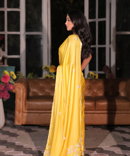 Yellow saree