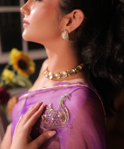 Purple saree